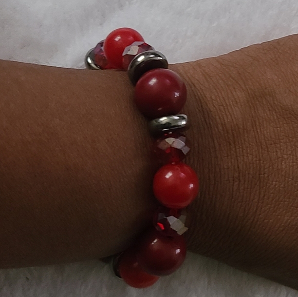 L & L Stretch Bracelet for Women, Strand Wrap Wristbands Elastic Beaded Bracelet - Picture 3 of 5